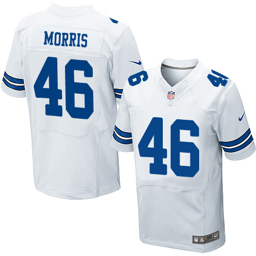 Men's Elite Alfred Morris Nike Jersey White Road - #46 NFL Dallas Cowboys